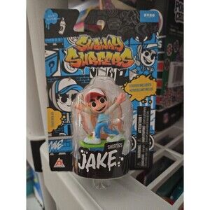 Subway Surfers Shorties Skateboard Jake Figure With Sticker New Sealed